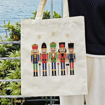 Cotton Canvas Tote Bag for Women - Reusable Grocery, Beach, Travel, 14x16 Inches