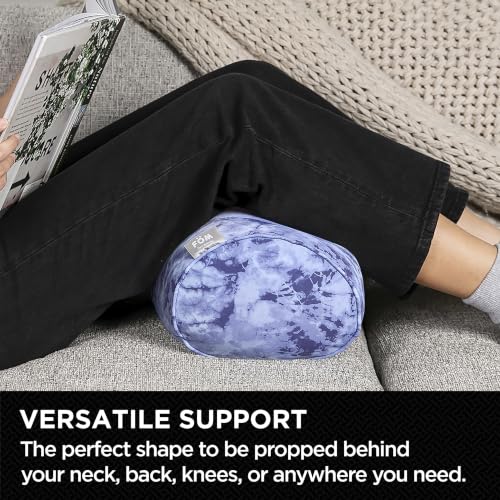 Squishy Support Cushion Pillow - Tie Dye Indigo, 12x7 Inches, Travel & Bed Support