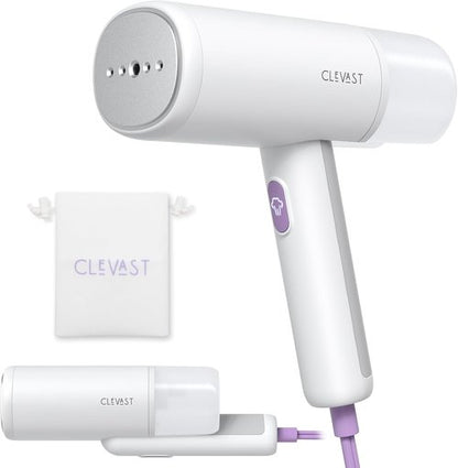 CLEVAST Portable Garment Steamer - Handheld Travel Size, Fast 30-Second Heat Up, 1000W Power