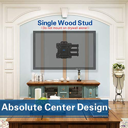 Mounting Dream Ultra Slim Full Motion TV Wall Mount, Low Profile Articulating TV Mount for 26 to 75 Inch TVs - Smooth Extension, Swivel, Tilt, Fits 16" Studs, Max VESA 400x400mm, Holds 88lbs