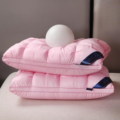 Queen Size Hotel-Quality Pillows Set - Pink, 2 Pieces, 20x30 Inches