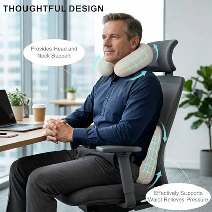 Travel U-Shaped Neck Pillow Memory Foam Support Cushion White Portable
