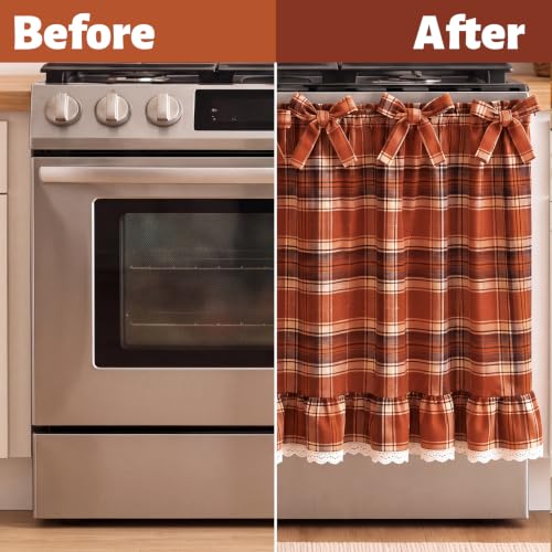 Fall Plaid Oven Skirt for Stove Cover - Farmhouse Kitchen Decor