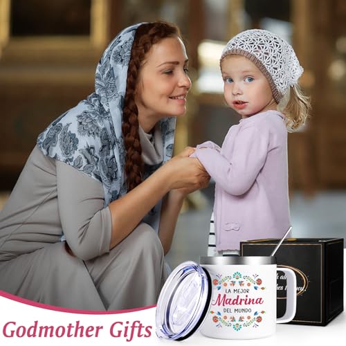 14 oz Godmother Coffee Mug - La Mejor Madrina Del Mundo - Madrina Gift - Variation 4-Madrina