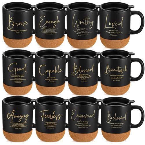 Religious Christian Gifts Mug Bulk 12 Pcs - 13.5 oz Faith-Inspired Coffee Cups - Trendy