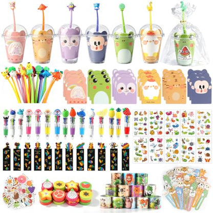 322 Pcs Birthday Party Favor Set with Cups, Goodie Bags & Toys