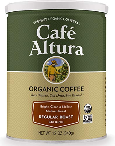 Cafe Altura Organic Coffee, Regular Roast, Ground Coffee, 12 Ounce Can