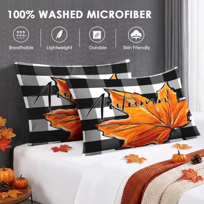 Fall Comforter Set with Sheets - 7 Piece Farmhouse Bedding Set