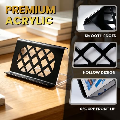 24Pcs Trading Card Risers for Display Case - Tiered Acrylic Card Stands