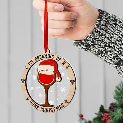 Wine Ornament Christmas Decorations - Wine Lovers Gift, 2026 Variation