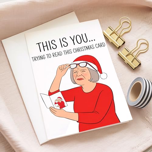 Funny Sarcastic Christmas Card Read This XS38 - Adults Humor Holiday Greeting
