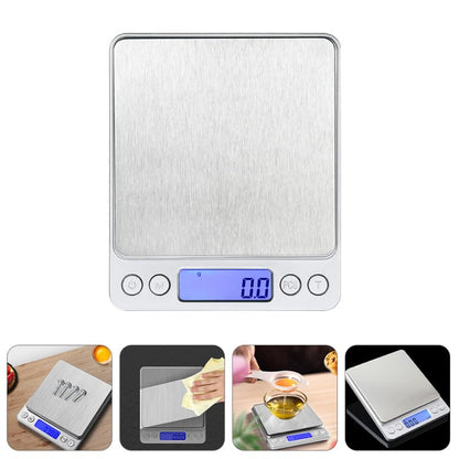Skiennix High Precision Digital Kitchen Scale - Large LCD Display | Portable 5.11" x 4.13" x 0.59" for Baking & Cooking