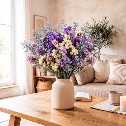 Rustic Dried Flower Bouquet with Statice & Forget-Me-Nots - 60 Stems
