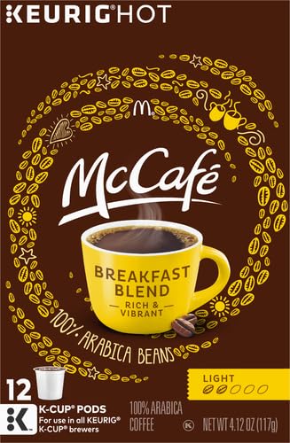 McCafé Breakfast Blend Light Roast K-Cup Coffee Pods (12 Pods)