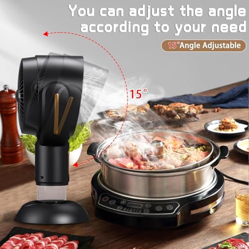 Portable Smoke Purifier Fan for Indoor Cooking & BBQ - Gold