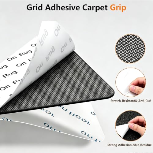 Triangular Rug Grippers for Hardwood Tile Floors - 16 Pcs - Medium