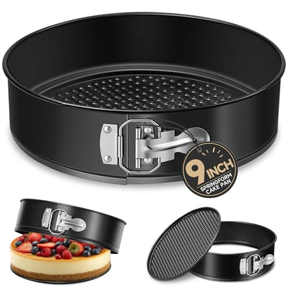 9 Inch Springform Pan with Removable Bottom for Easy Cake Release - EPXEE