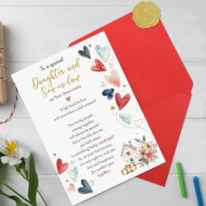 Anniversary Card for Daughter and Son-in-Law YYC-414 Wedding Gift