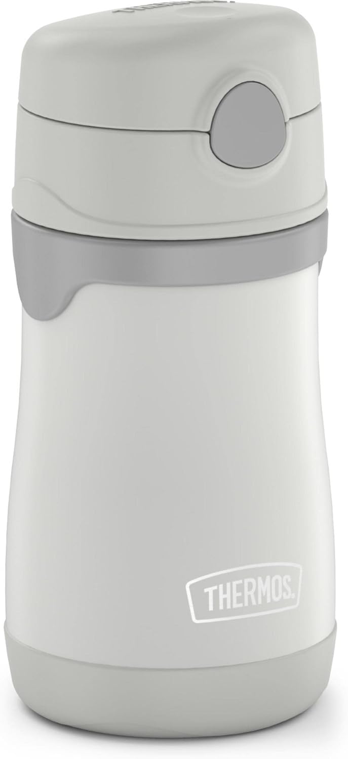 Thermos Baby 10 Ounce Stainless Steel Vacuum Insulated Straw Bottle - Gray Color