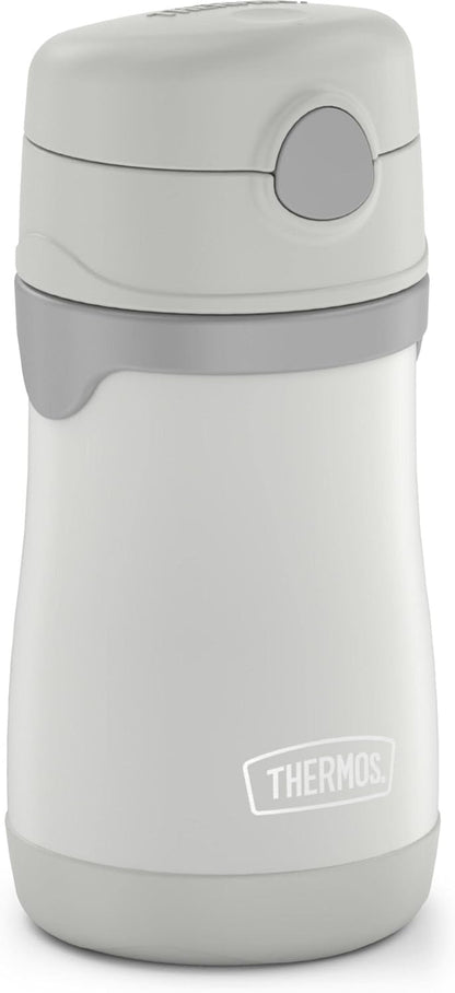 Thermos Baby 10 Ounce Stainless Steel Vacuum Insulated Straw Bottle - Gray Color