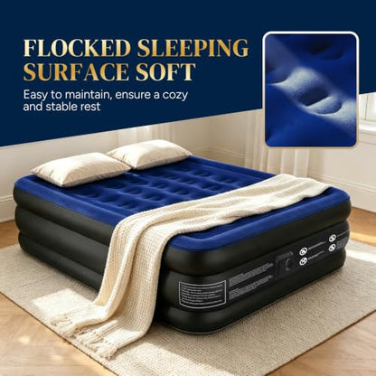 Full Size Air Mattress with Built-in Pump - 18 Inch Raised Inflatable Bed - Twin