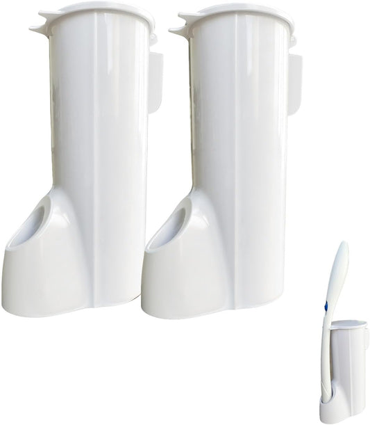 Skiennix Toilet Wand Caddy Holder - Disposable Brush Kit for Easy Toilet Cleaning | Wall Mounted Storage