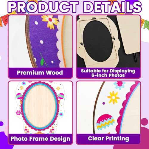 Dia de Los Muertos Picture Frame Set - Wooden 4x6 Ofrenda Decor, 3 Pieces