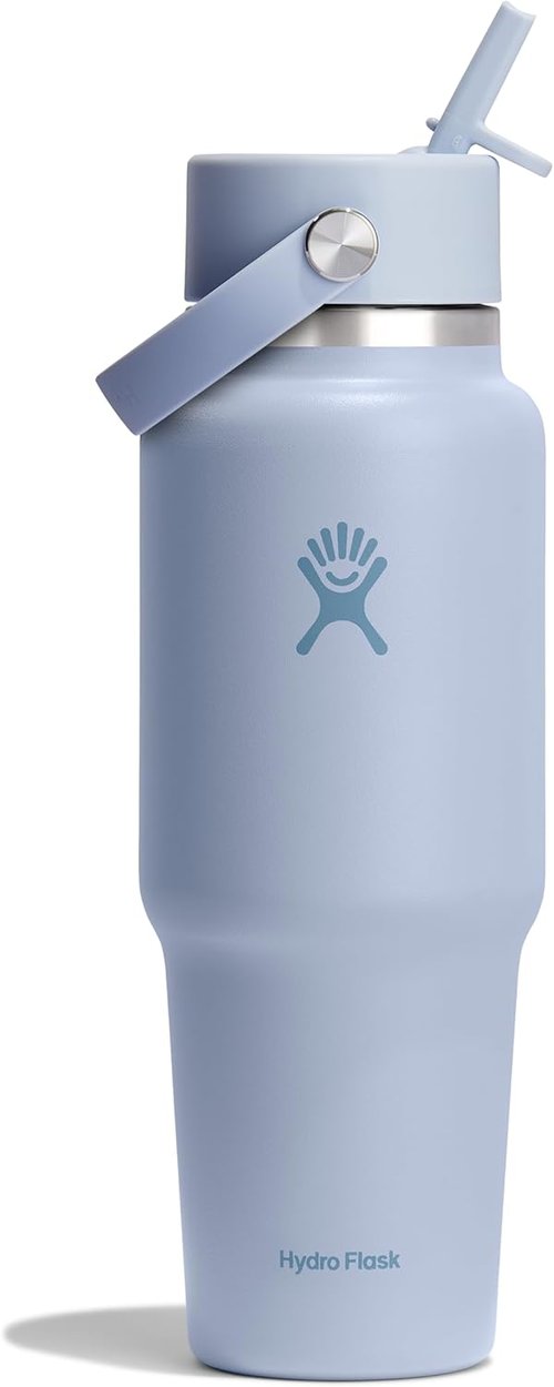 Hydro Flask Travel Water Bottle - Insulated Stainless Steel - Leakproof 32 Oz in Surf Blue