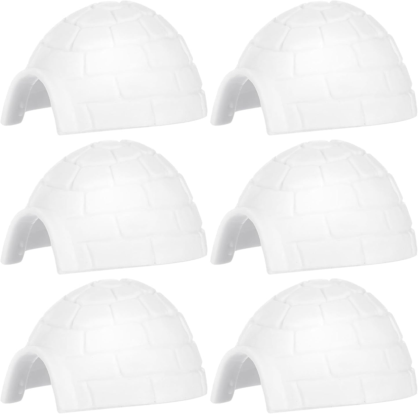 Skiennix Mini Igloo Toys - Lifelike Arctic Ice House Models for Kids | 6-Piece Set for Dollhouse Decor