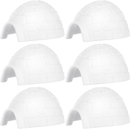 Skiennix Mini Igloo Toys - Lifelike Arctic Ice House Models for Kids | 6-Piece Set for Dollhouse Decor