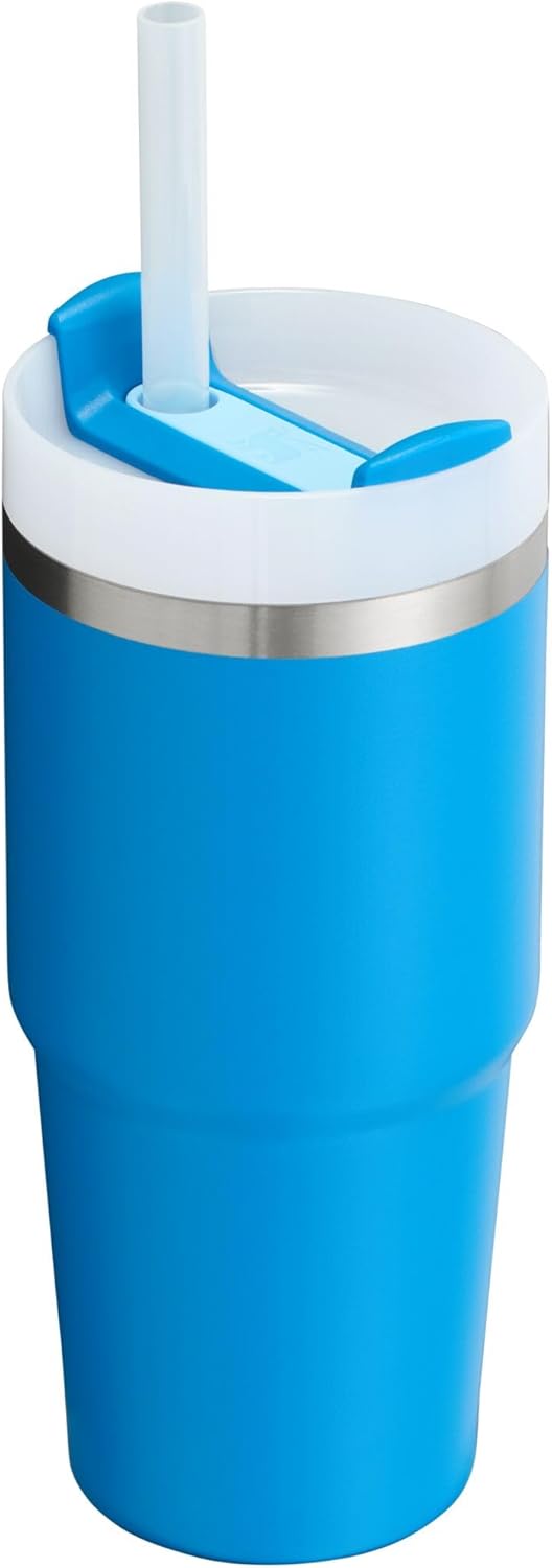 STANLEY Quencher H2.0 Tumbler - 14 oz Insulated Stainless Steel Cup with Handle & Straw | BPA-Free Azure