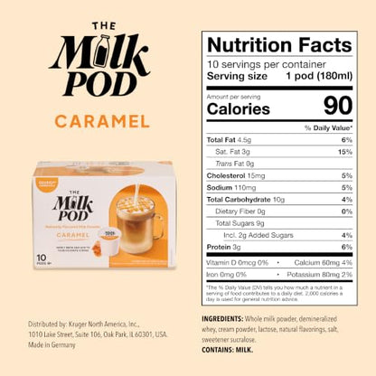 Caramel Latte Milk Pod for Keurig K-Cup - 1 Count, Compatible with Coffee Maker