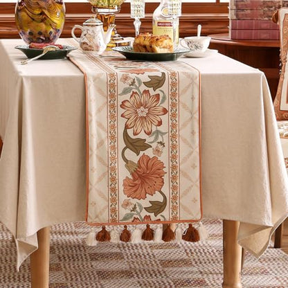 French Velvet Table Runner Harrisd 12"x71" - Designer Elegant Dining Decor