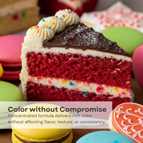 Food Coloring Gel Kit - 4 Vibrant Holiday Colors for Baking & Desserts
