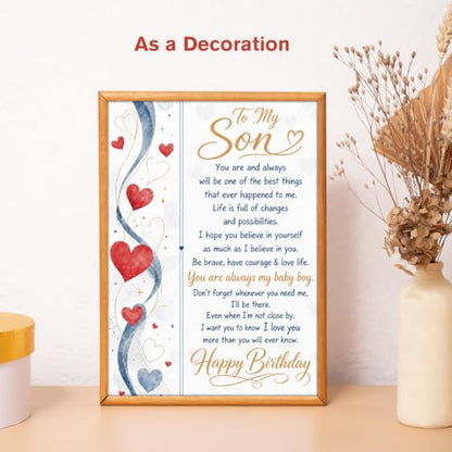 Birthday Card for Son - Happy Birthday Gift from Mom and Dad C Style