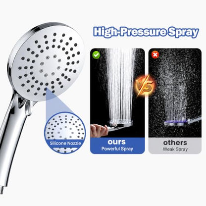 High Pressure Handheld Shower Head for Low Water Pressure - Silver / Shower Head