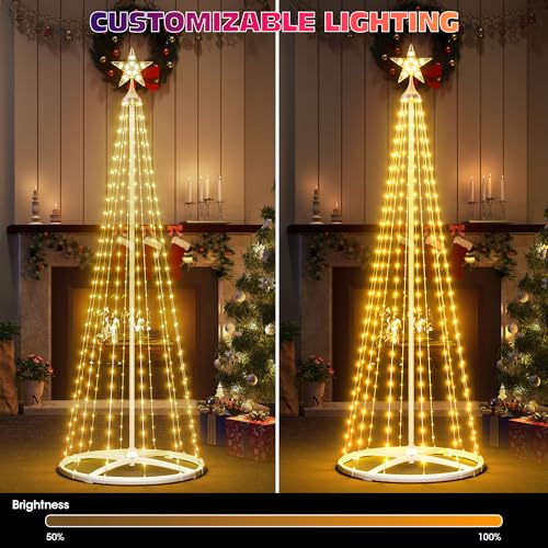 5FT Smart Cone Christmas Tree with Multicolor LED Lights, App & Remote Control
