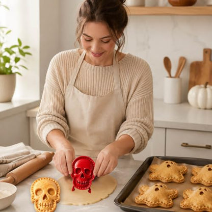 Halloween Mini Pie Mold Set - Fall Baking Dough Press Cutter, Molds-C