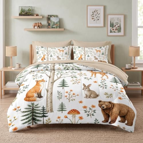 WeCozy Woodland Animals Full Size Comforter Set - Cozy Bedding