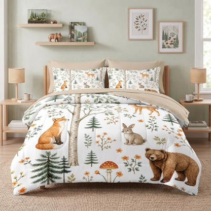 WeCozy Woodland Animals Full Size Comforter Set - Cozy Bedding