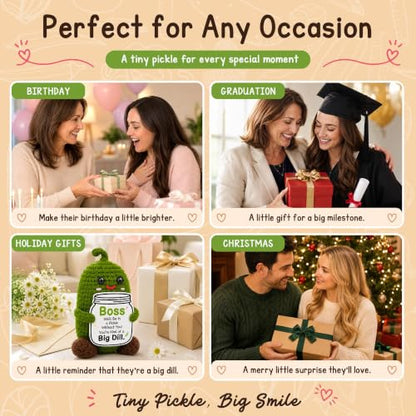 Bosses Day Gifts for Women Men - Funny Appreciation Crochet Pickle - Variation of THIS listing