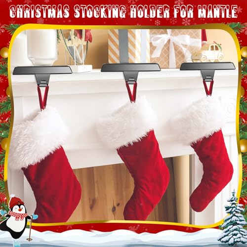Christmas Stocking Holders Set of 20 for Mantle and Fireplace Decor
