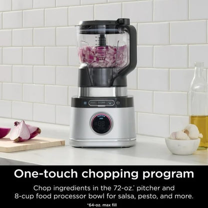 Niin-jaa Detectt 72 Oz Blender - 1700W, 3 Speeds, BlendSense Technology for Smoothies & More | Silver