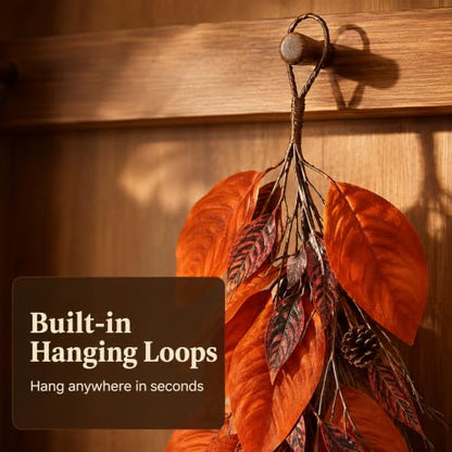 6FT Fall Garland for Mantle Autumn Garlands for Thanksgiving Home Decor
