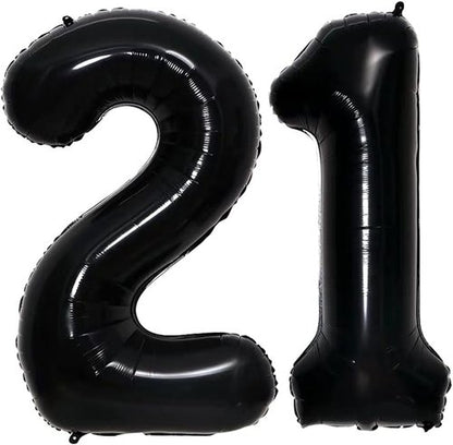 GOER Jumbo 42-Inch Number 12 Balloons - Perfect Sweet 12 Birthday Party Decorations | Black Foil Helium Balloons