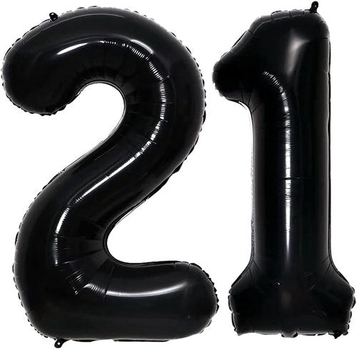 GOER Jumbo 42-Inch Number 12 Balloons - Perfect Sweet 12 Birthday Party Decorations | Black Foil Helium Balloons