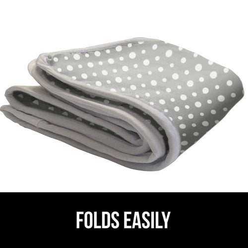 GORILLA GRIP The Original Ironing Board Cover and Pad, Silicone Coating, 400°F Scorch Resistant Thick Padding, Heavy Duty Iron Covers Standard Boards, Hook and Loop Fastener Strap, Polka Dots 28x24