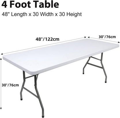 Black Spandex Table Cover by [Brand Name] - Fitted, Washable & Wrinkle Resistant 4ft Rectangle for Events & Parties