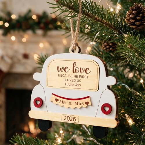 Love Christian Wedding Gift Ornament for Couples - Christmas Home Decor