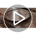 Solid Acacia Wood Decorative Tray - 12 Inch Round Scalloped Centerpiece